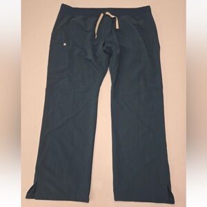 Figs Kade Cargo Scrub Pants Caribbean Blue Tech Nursing Bottoms Size XXL Womens